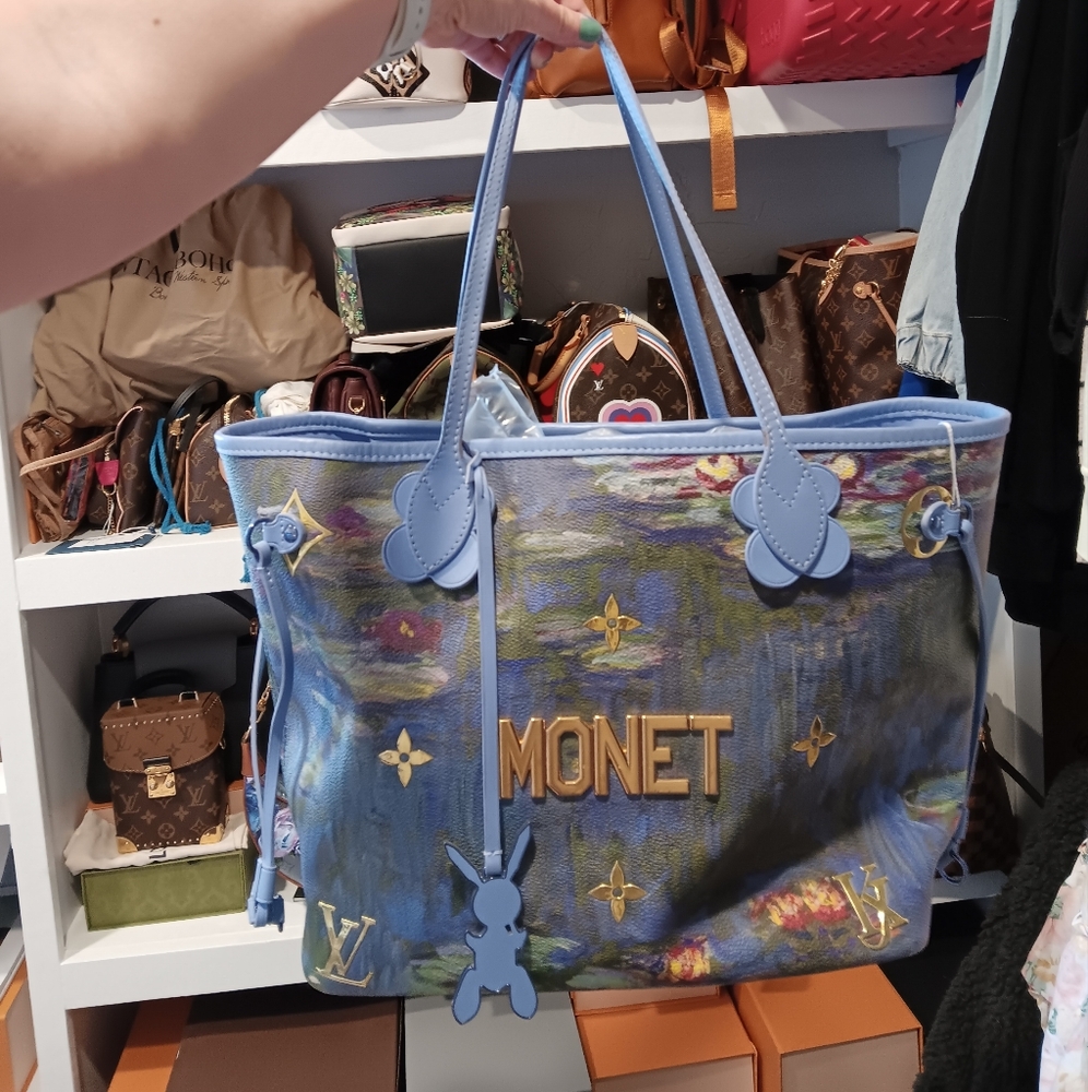 LOUIS VUITTON
Limited Edition Coated Canvas Jeff Koons Monet Neverfull MM Bag